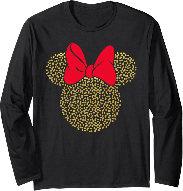 Disney Minnie Mouse Dotted Gold Icon Langarmshirt
