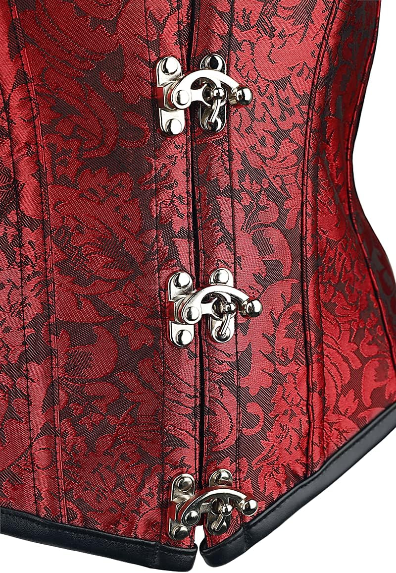 Ocultica Brokat-Corsage Frauen Korsage rot L