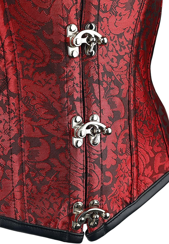 Ocultica Brokat-Corsage Frauen Korsage rot L
