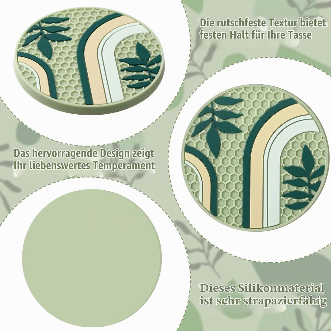 Diamond Painting Weihnachten Untersetzer DIY Set, 8 Stück rutschfeste Tassenuntersetzer Coasters, Ba