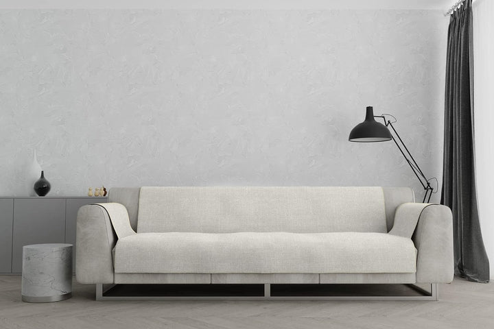 Italian Bed Linen CD-COMFORT-PANNA-4P Komfort-Antigleiten-Sofa-Decke,4 Plätze, Creme 4 Plätze Creme,
