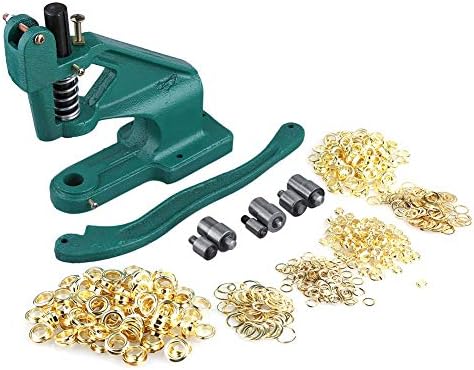 Ösenpresse, 900 Ösen Kit Lochgrösse 6 mm, 9 mm, 12 mm Hand eyeletpress locher Tool Ösenlochmaschine