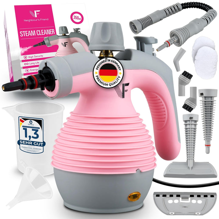 Neighbour's Friend® Handdampfreiniger in Rosa – Leistungsstarkes Dampfreiniger Handgerät I Dampfente
