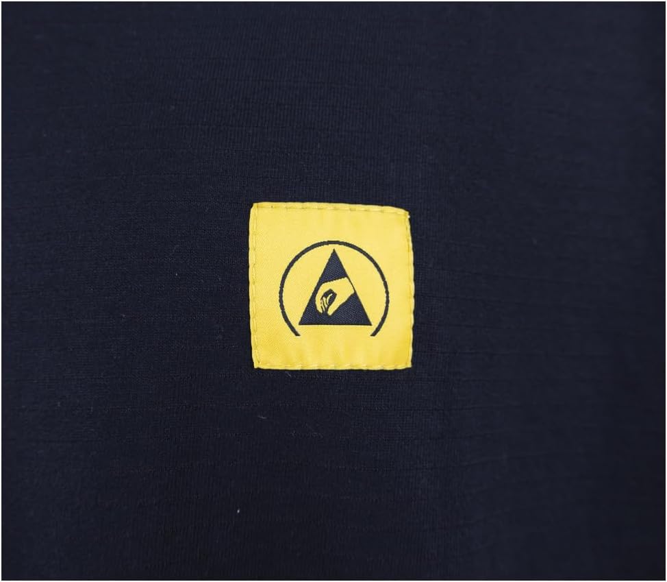 Wetec ESD-Sweatshirt, V-Ausschnitt, S, schwarz (Sweatshirt Pullover Pulli Langarm) typischer Ableitw