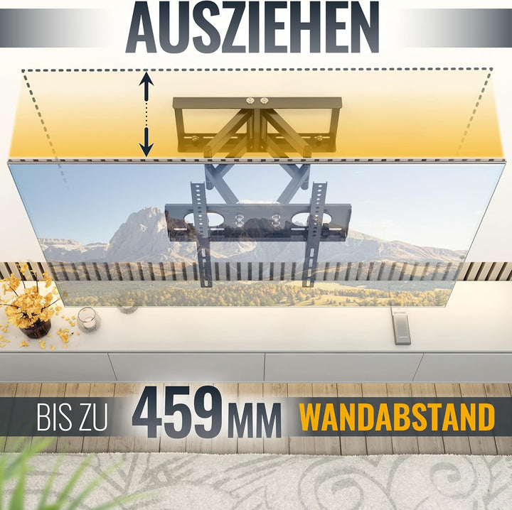 RICOO TV Wandhalterung Fernseher Schwenkbar Neigbar für 32-65 Zoll, Universal TV Halterung R28, Fern