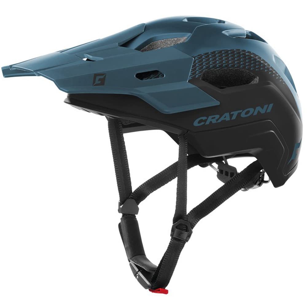 Cratoni Unisex – Erwachsene C-maniac Helmet, Schwarz/Petrol Matt, L