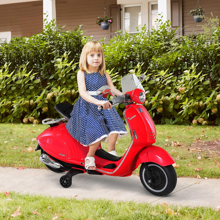 HOMCOM Elektro Kindermotorrad Elektromotorrad mit MP3, Musik, Scheinwerfer, Vor- und Rückwärtsgang,