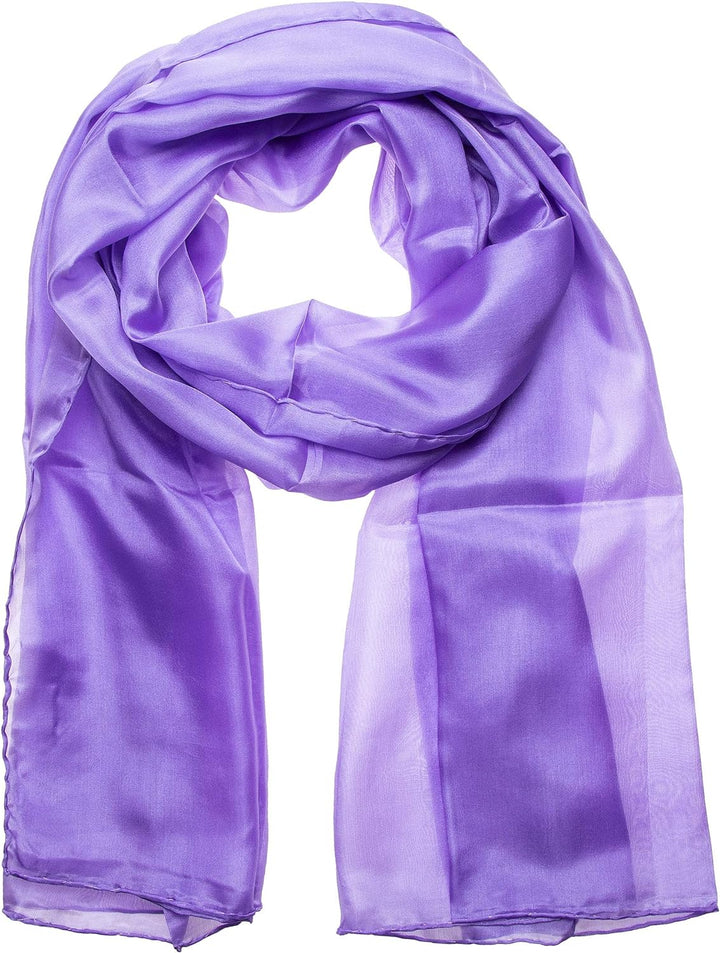 Tinitex Seidenschal Halstuch Schal violett lila flieder Seide 180x90cm