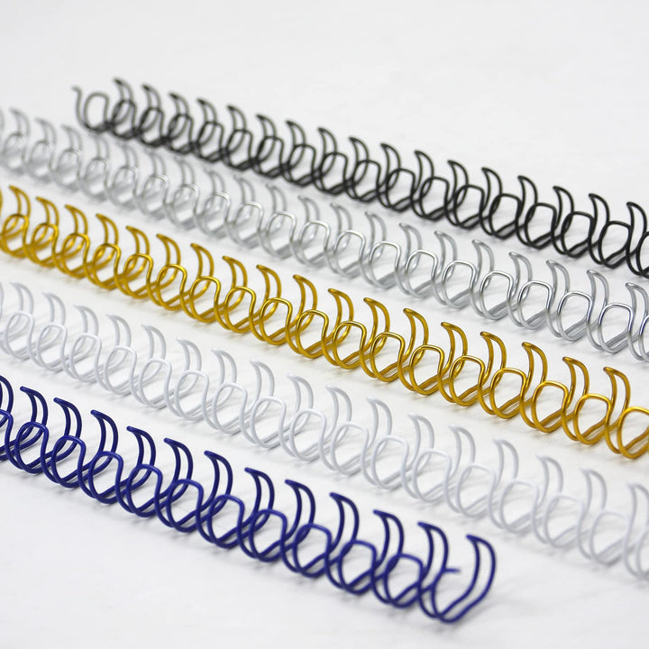 RAYSON Drahtbinderücken, 50 Blatt, 3:1 Teilung, 9,5 mm, 34 Schlaufen, A4, Mehrfarbig, 100 Stück 9,5