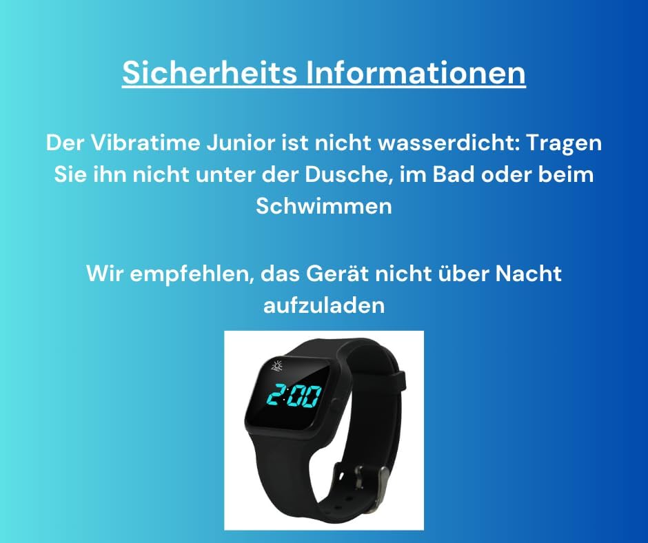 Black Pivotell Vibratime Junior Erinnerungsuhr – mit bis zu 16 täglichen Alarmen, Modern
