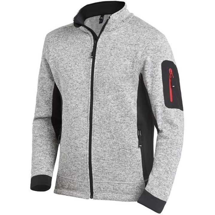 FHB Christoph Strick-Fleece-Jacke, M Grau/Schwarz