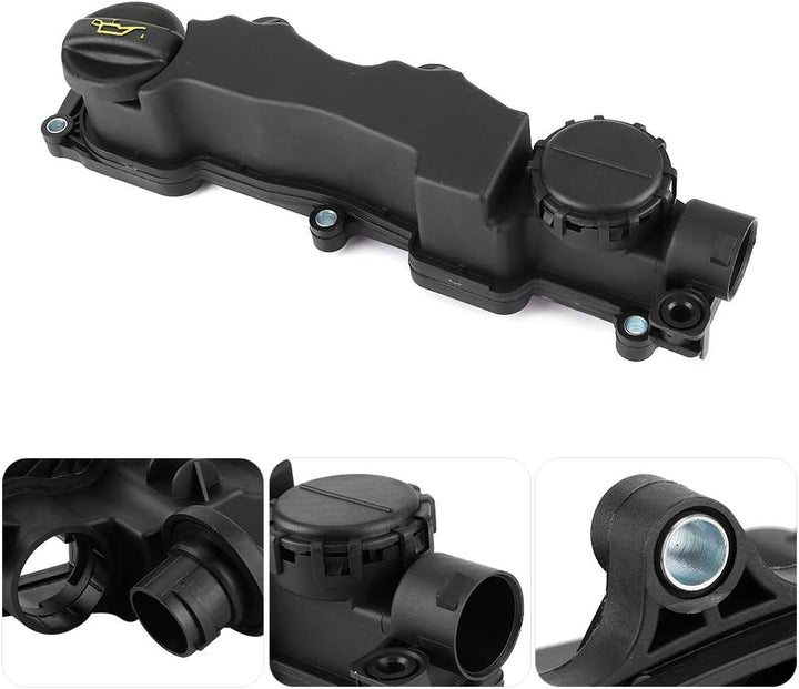 Motorventil Kipphebelabdeckung, Qiilu Kipphebelabdeckung und Dichtung Passend für Citroen 1.6 HDI Be