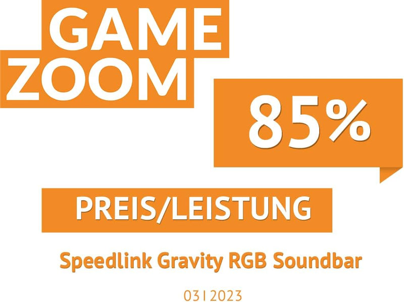 Speedlink Gravity RGB Stereo Soundbar – Lautsprecher mit Bluetooth-Verbindung für Smartphone/Tablet