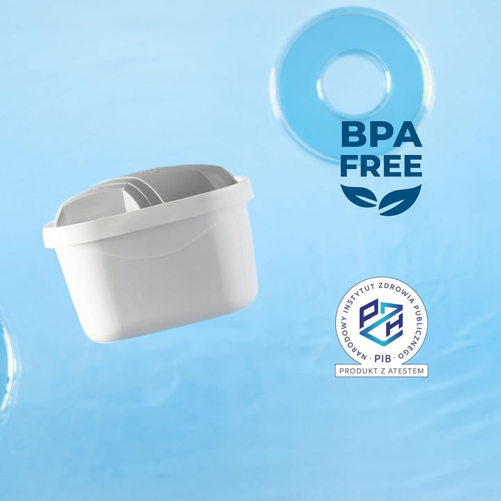 Wessper Filterkartuschen für Kanne, Protect-Filter für Hartes Wasser, Zusätzlicher PIN, Kompatibel m