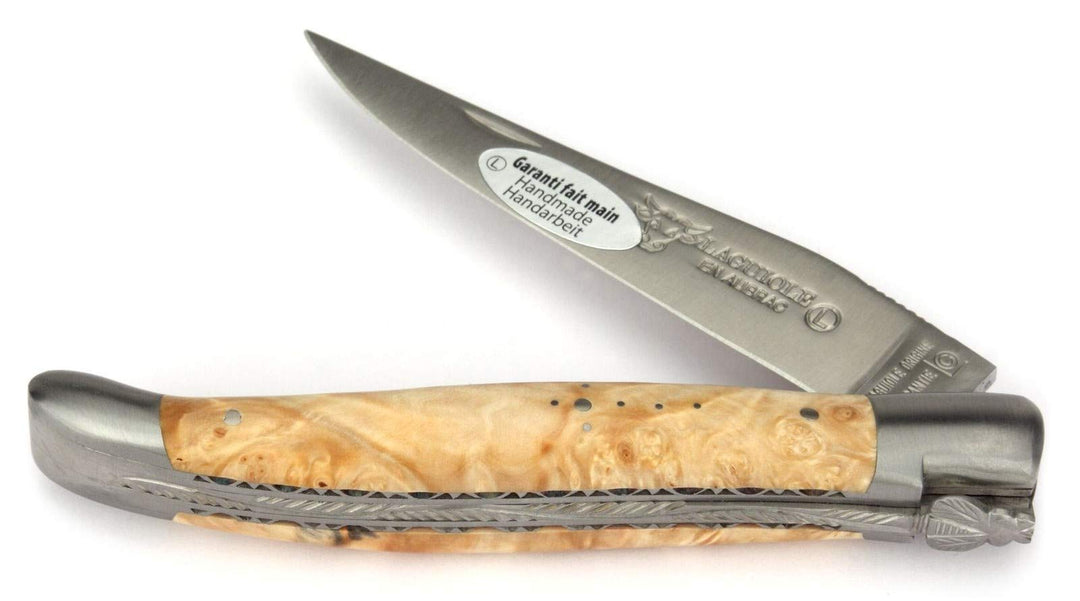 Laguiole en Aubrac Taschenmesser L0712NWIF 12 cm Doppelplatine, Griffschalen Rosskastanie, Klinge 10