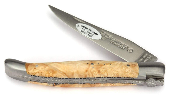 Laguiole en Aubrac Taschenmesser L0712NWIF 12 cm Doppelplatine, Griffschalen Rosskastanie, Klinge 10