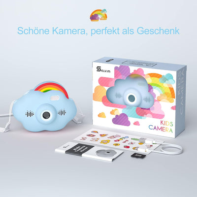 Selvim Kinderkamera 3 4 5 6 7 8 Jahre, 2,4" 1080P HD Digitalkamera für Kinder, Wiederaufladbare Kame