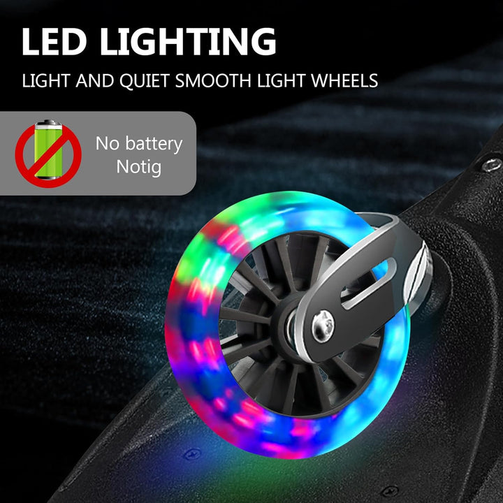 Leuchtende Scooter Räder, 2 Paar Led Scooter Rollen Räder, 80mm,120mm Scooter Ersatzräder, Stunt Sco
