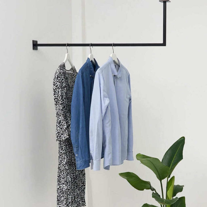 Industrielle Garderobenstange - SIMPLE HANGIN' | Kleiderstange zur Wand- & Deckenmontage | Pulverbes