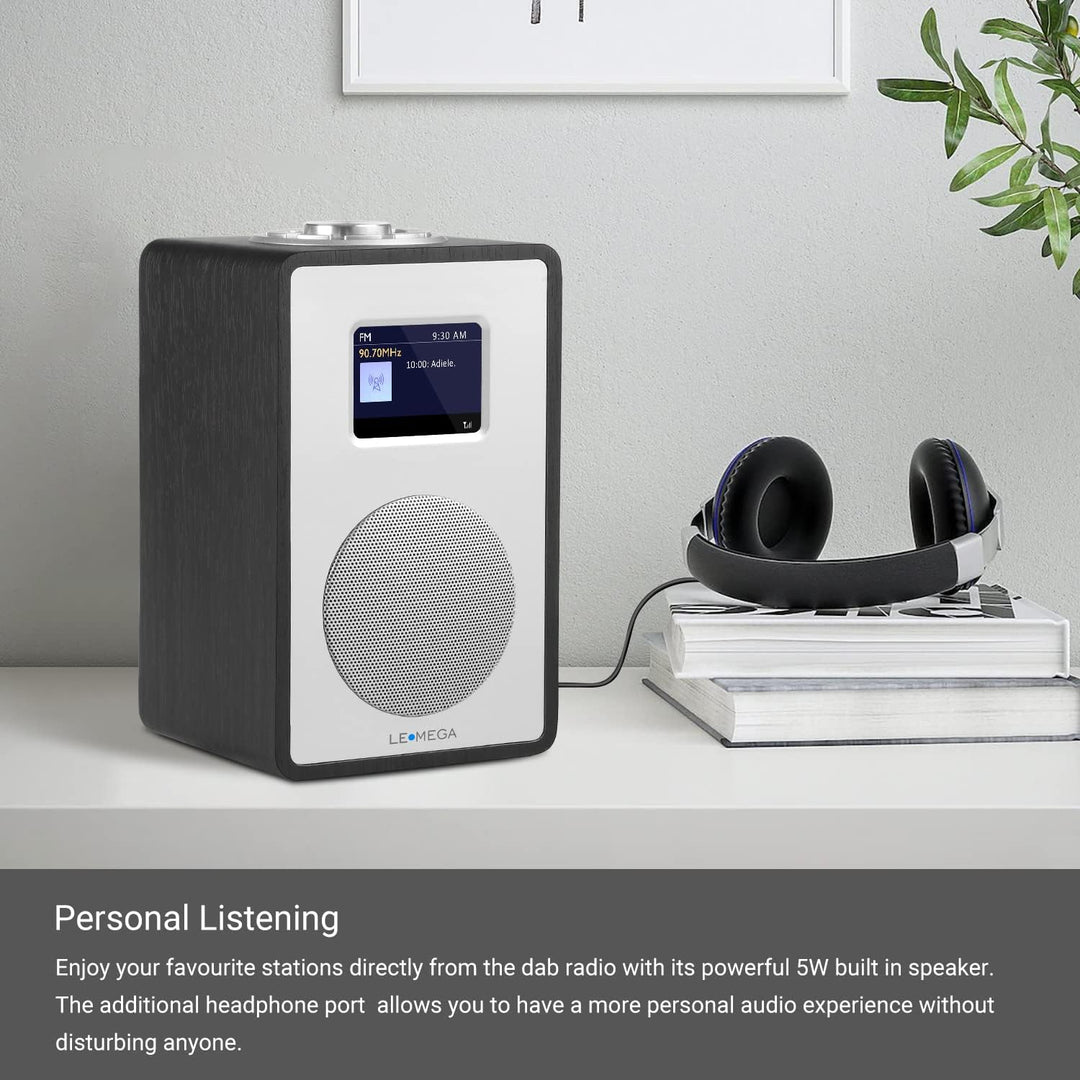 LEMEGA CR4 DAB/DAB+ und UKW Digitalradio,Bluetooth Lautsprecher, DAB Radio,Doppelwecker,Küchen/Schla