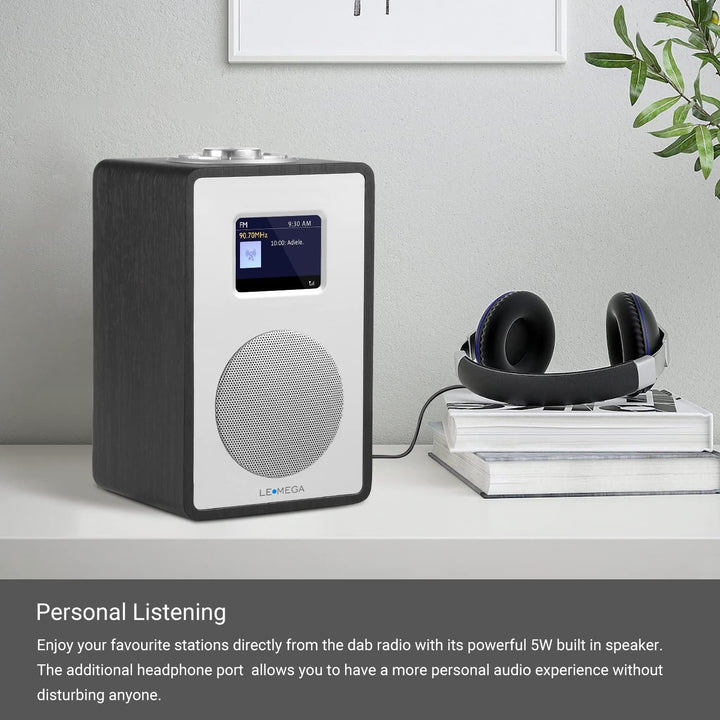 LEMEGA CR4 DAB/DAB+ und UKW Digitalradio,Bluetooth Lautsprecher, DAB Radio,Doppelwecker,Küchen/Schla
