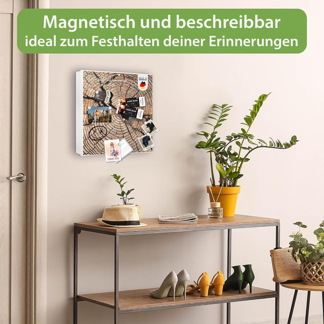 banjado Grosser Schlüsselkasten Metall - Schlüsselbox 30x30cm mit 32 Haken - Schlüsselkasten modern
