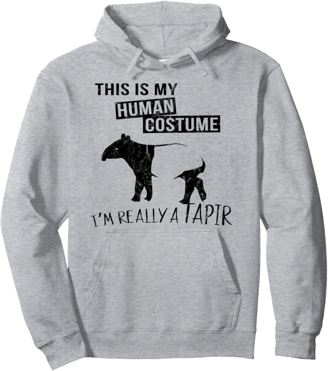 Mein Mensch Kostüm Ich bin eigentlich ein Tapir Halloween Pullover Hoodie