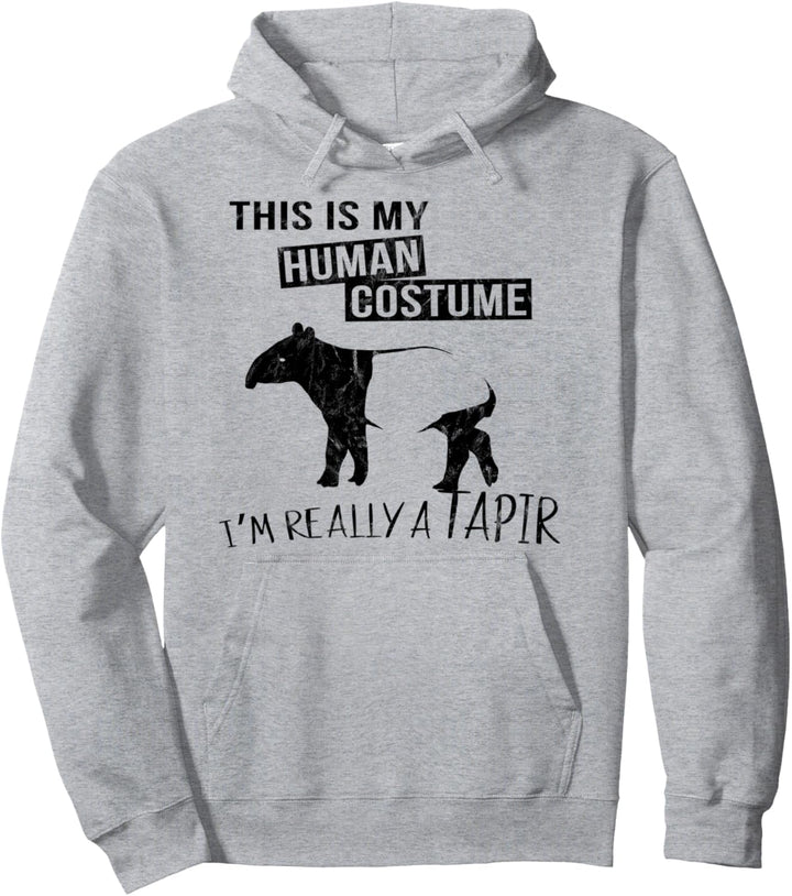 Mein Mensch Kostüm Ich bin eigentlich ein Tapir Halloween Pullover Hoodie