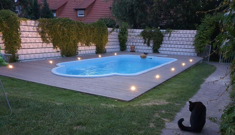 RGB Led Bodeneinbaustrahle Aussen 0.5W Ø45mm IP67 Wasserdicht LED Einbaustrahler Terrasse Küche Gart