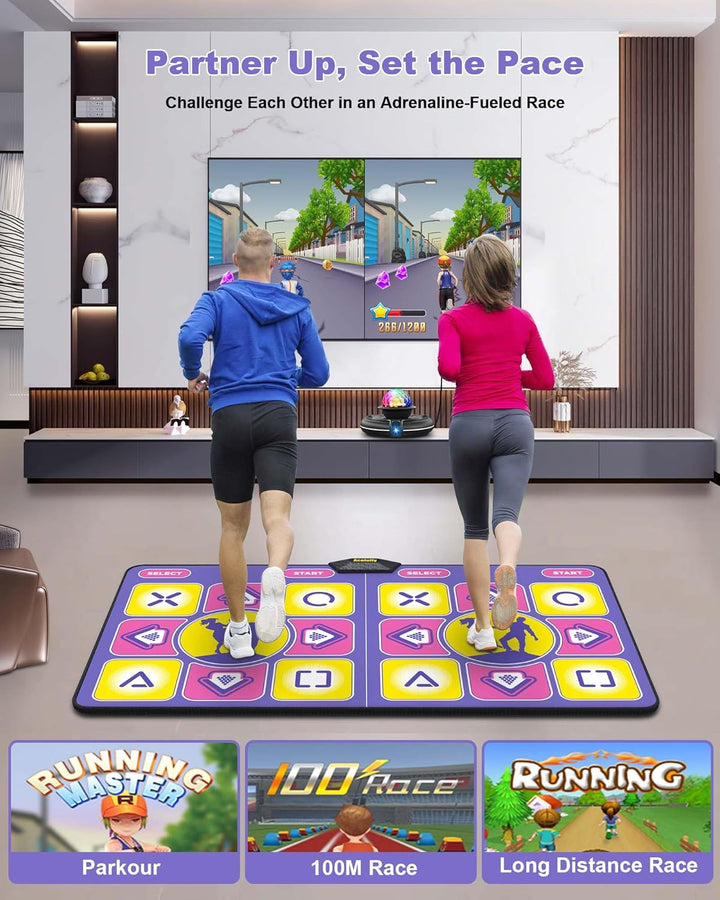 Interaktive Flanell-Tanzmatte mit Kamera für TV, rutschfeste Tanzmatte für Kinder Erwachsene Mädchen