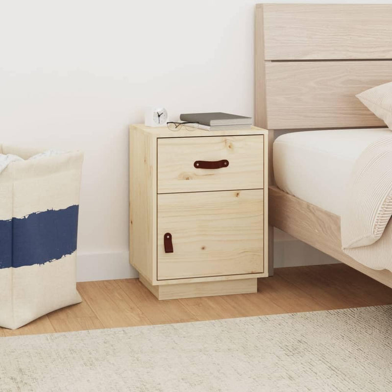 FIRBNUS Bedside Table Nachtkonsole Beistelltisch mit Stauraum Night Stand Nachttisch 40x34x55 cm Mas
