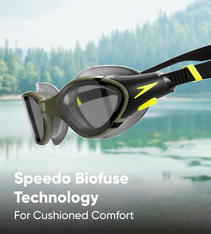 Speedo Unisex Biofuse 2.0 Schwimmbrille (1er Pack) Einheitsgrösse Olive Night/Black/Hyper/Smoke, Ein