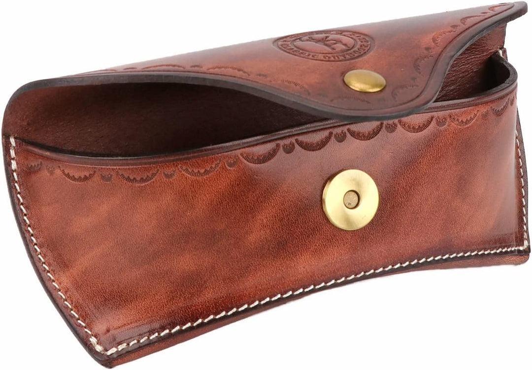 Tourbn Unisex Deluxe Brillenetui aus Leder, harte Aufbewahrungsbox für Lesebrille und Sonnenbrillen