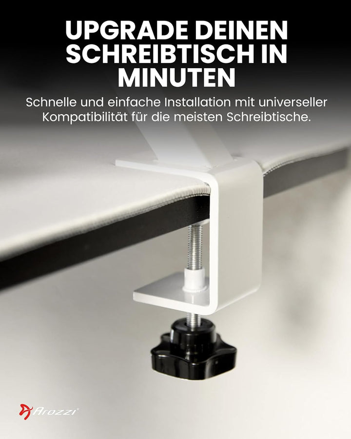 Arozzi Desk Riser Gross – Monitorständer für Zwei Bildschirme, Zusätzliche Schreibtischablage, Robus