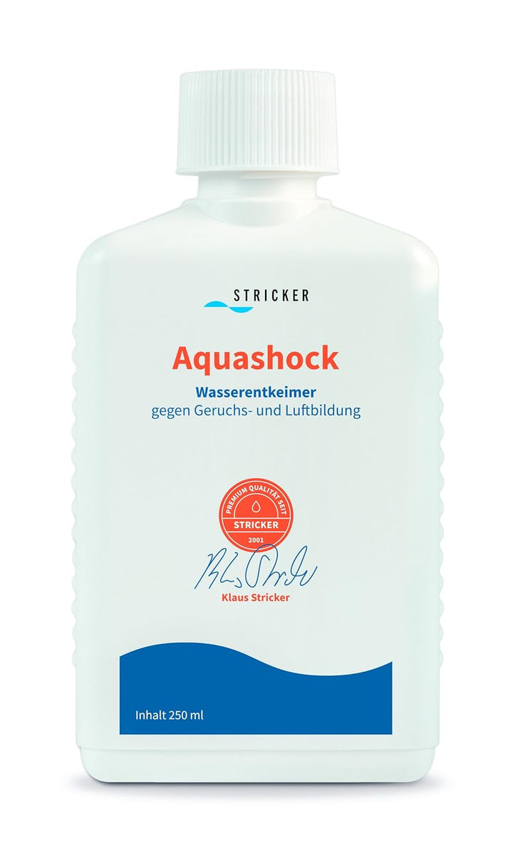 2x AQUASHOCK von Stricker Entkeimer für Wasserbetten (je 250ml) - Entkeimende Wasserbehandlung bei ü