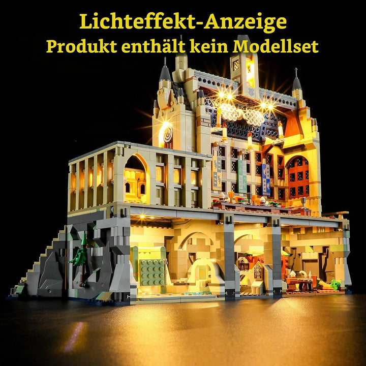 GEAMENT Ver.2024 LED Licht-Set Kompatibel mit Lego Harry Potter Schloss Hogwarts Die Grosse Halle 76