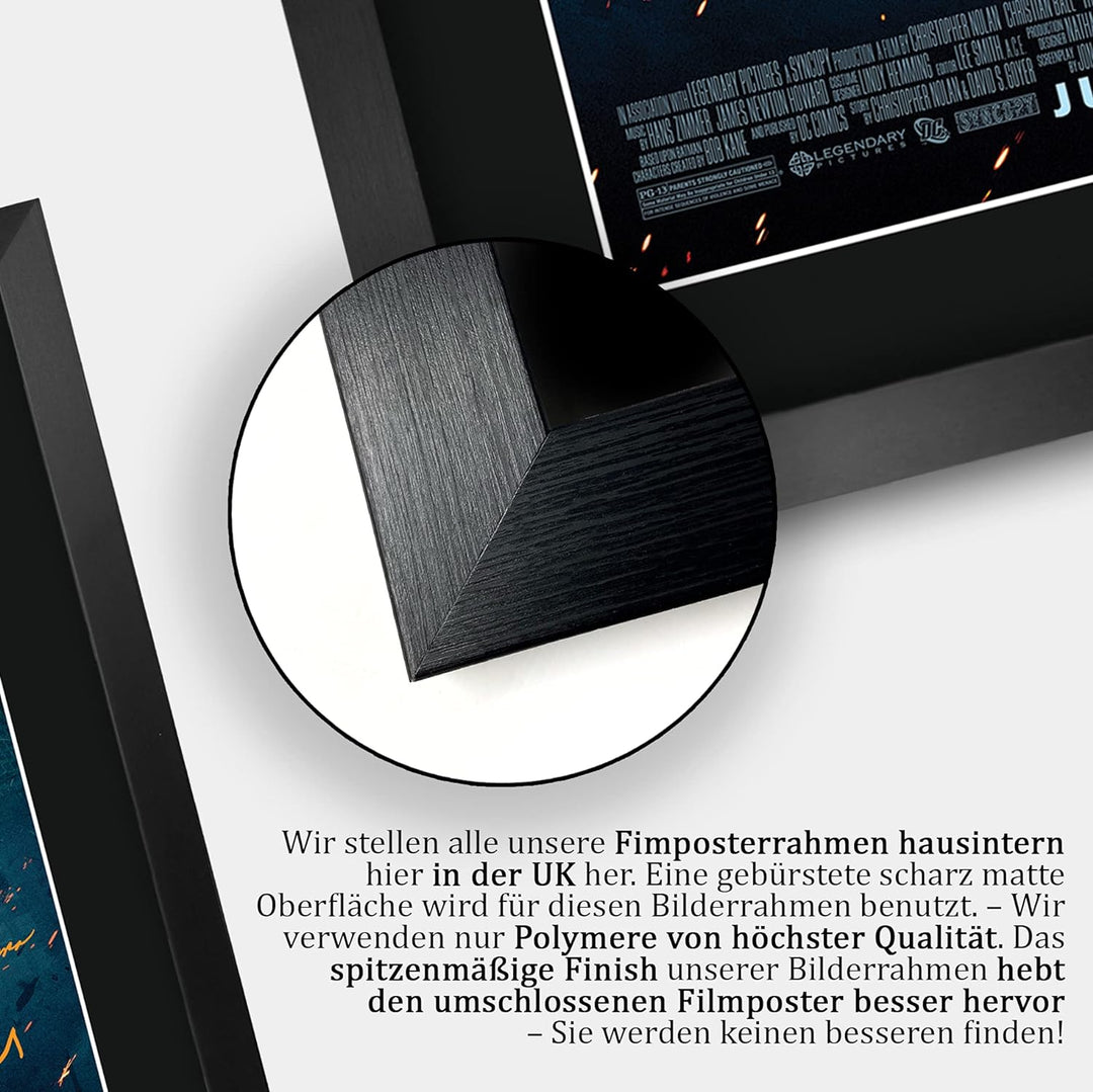 HWC Trading The Dark Knight Batman A3 Gerahmte Signiert Gedruckt Autogramme Bild Druck-Fotoanzeige G