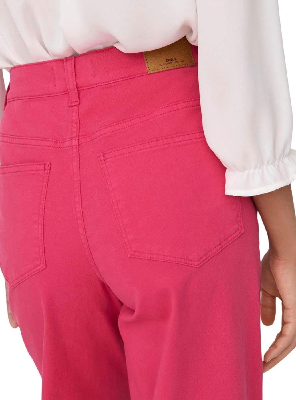 ONLY Women's ONLMADISON HW Wide COL Long PNT Hose S / 32L Raspberry Rose, S / 32L Raspberry Rose