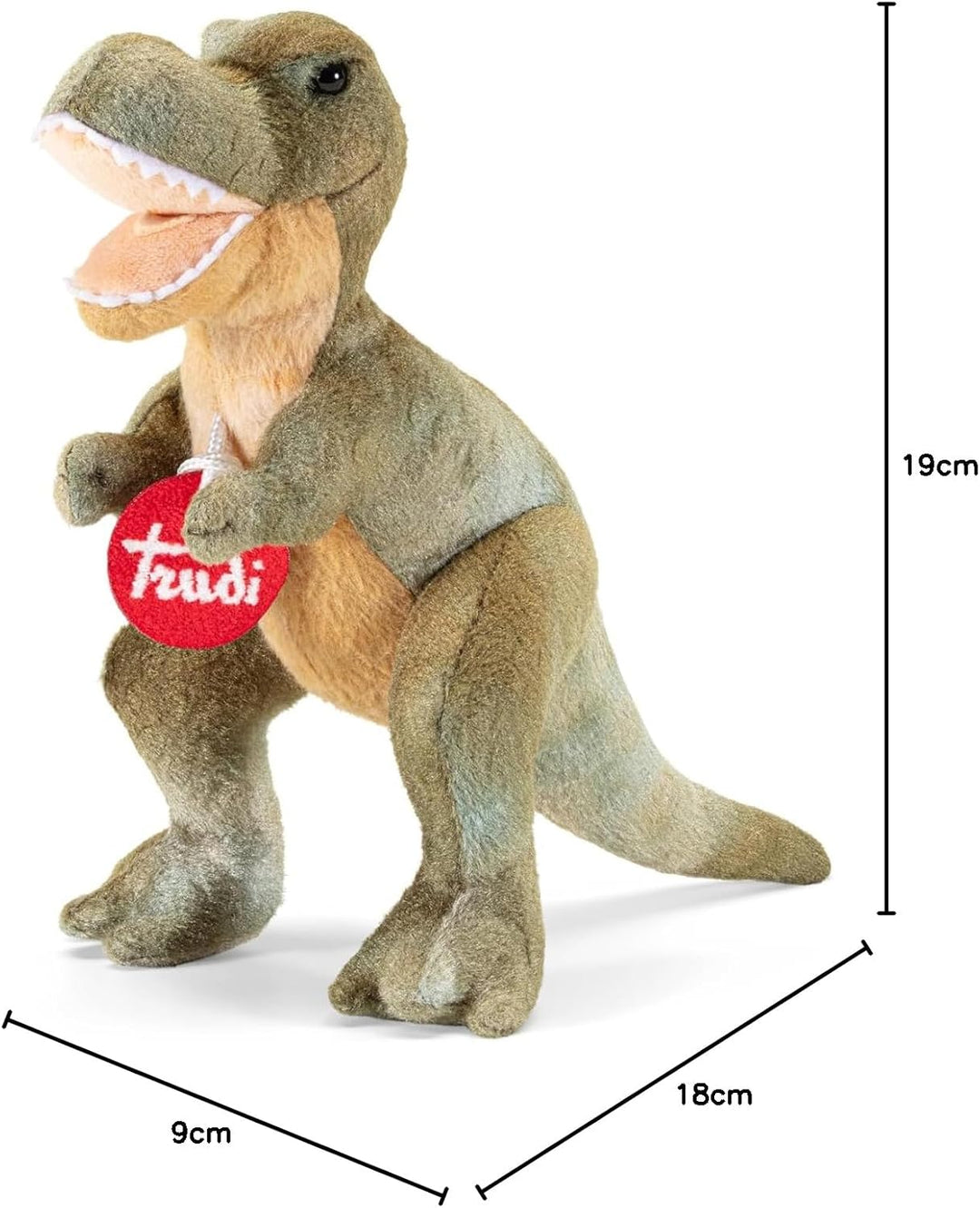 Trudi T- Rex Plüsch-Dinosaurier, Geschenk zum Geburtstag und Weihnachten | 19X18X9cm Grosse XS | Prä