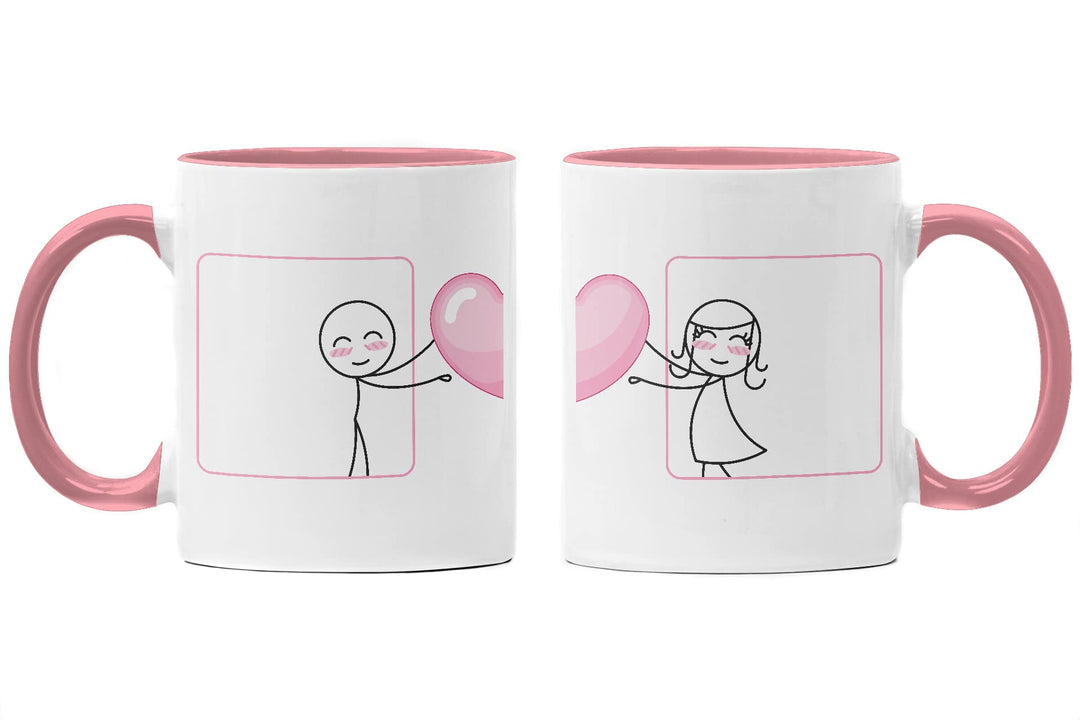 Trendation - Fernbeziehung Geschenke Tassen Set Partner Liebe Geschenk für Freundin Freund Liebesges