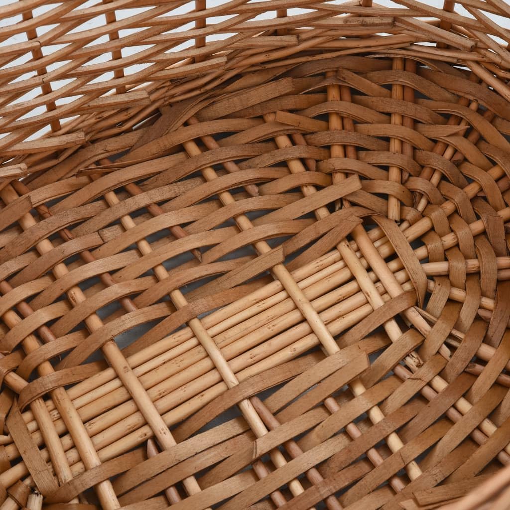 Generisch Holzkorb mit Tragegriffen 56x40x28 cm Natur Weide,Heim &amp; Garten,Zubeh?r f¨¹r Kamine &amp; Holz