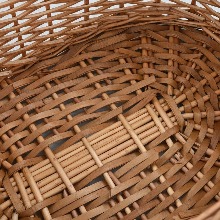 Generisch Holzkorb mit Tragegriffen 56x40x28 cm Natur Weide,Heim &amp; Garten,Zubeh?r f¨¹r Kamine &amp; Holz
