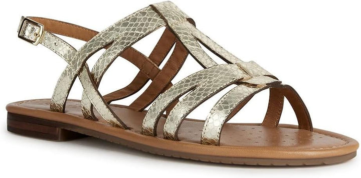 Geox Mädchen D Sozy S Flat Sandal 40 EU Lt Gold, 40 EU Lt Gold