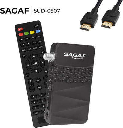 LEYF & Sagaf SUD-0507 Mini Sat Receiver DVB-S2 Full HD 1080p Digital Receiver (HDTV, Scart, USB), SU
