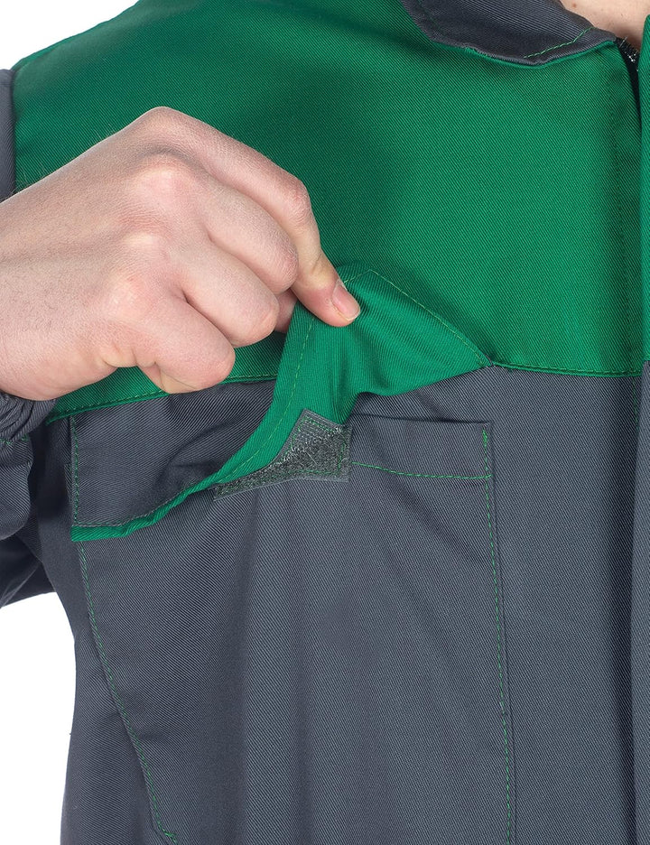 Arbeitsanzug mit Mehreren Taschen Arbeitsanzug, Grau / Grün
