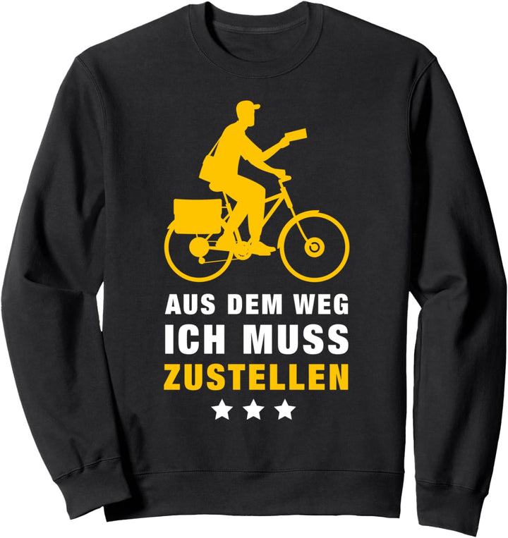 Postbote Zusteller Briefträger Briefbote Fahrrad Geschenk Sweatshirt