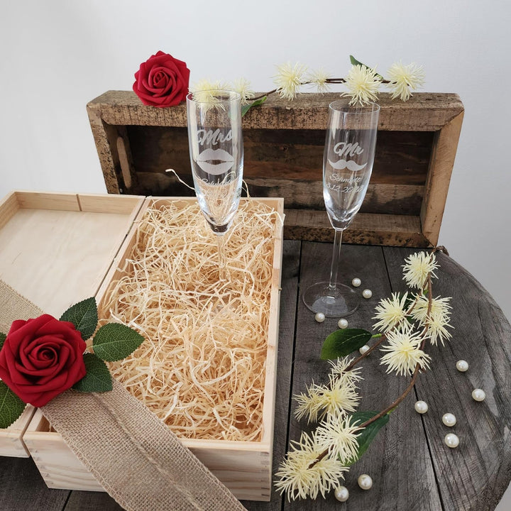 Geschenk zum Valentinstag – Sekt Geschenksets – Sektglas mit Gravur 200ml – Hochzeitsgeschenke – Ges