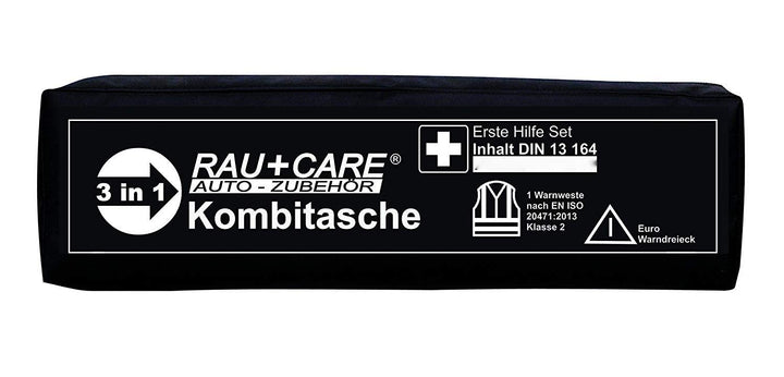 RAU EH0010 Trio Kombitasche Erste Hilfe Nach DIN13164 Schwarz, Schwarz