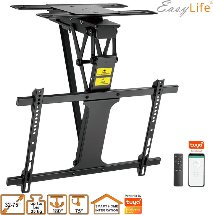 EasyLife TV Deckenhalterung elektrisch drehbar & schwenkbar + Smart Home Integration, 32-75 Zoll, VE