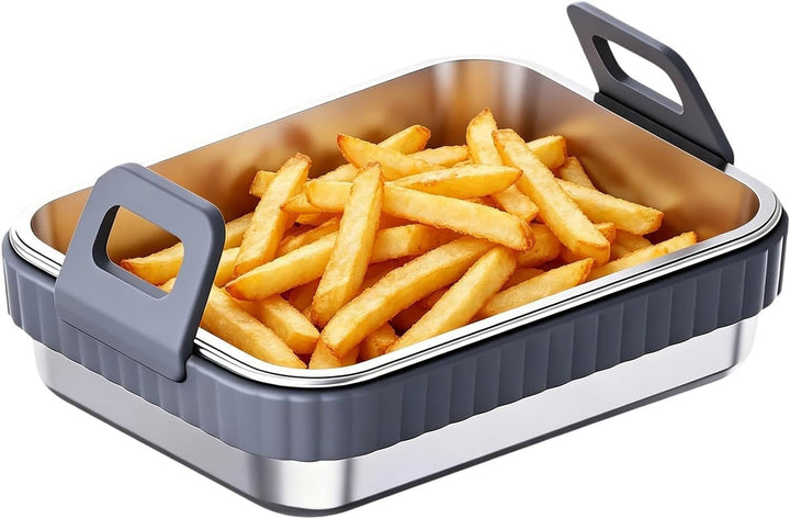 Heissluftfritteuse Ofenpfanne Backform Antihaft-Edelstahl Grillrost | Küchen-Heissluftfritteusen-Bac